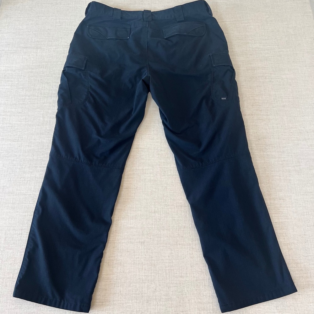 5.11 Tactical Pants Men's Sz 40 x 32 Navy Blue Ripstop Cargo/Work/Utility - Picture 7 of 13